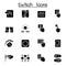 Switch icon set vector illustration graphic design solid style