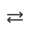 switch icon vector from arrows concept. Thin line illustration of switch editable stroke. switch linear sign for use on web and