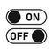 Switch toggle button vector icon, simple on off slider