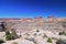 A switchback corner among the rock monuments and red sandstone outcroppings of Moab utah