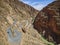 switchbacks of the dades gorges in the mountains of Morocco.