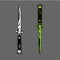 Switchblade knife dagger duo