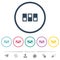 Switchboard flat color icons in round outlines