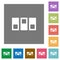 Switchboard square flat icons