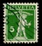 Switzerland - 13 Nov 1914: Swiss historical stamp: Son of William tell with a crossbow, an Apple with an arrow, Helvetia postmark