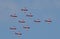 Switzerland: air show with Pilatus Porter airplane flying over Z