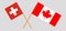 Switzerland and Canada. The Swiss and Canadian flags. Official colors. Correct proportion. Vector