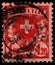 SWITZERLAND - CIRCA 1924: postal stamp 1.20 Swiss franc printed by Swiss Confederation, shows Swiss Coat of Arms