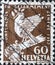 Switzerland - Circa 1932: a postage stamp printed in the Switzerland showing a dove of peace on a broken sword for the disarmament