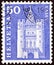 SWITZERLAND - CIRCA 1960: A stamp printed in Switzerland shows Spalentor gate, Basel, circa 1960.