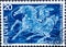 Switzerland - Circa 1969 : a postage stamp printed in the swiss showing a constellation and pegasus horse. Text: Planetarium Verke