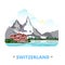 Switzerland country design template Flat cartoon s
