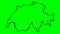 Switzerland drawing outline map green screen isolated