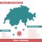 Switzerland Europe Country Map. Covid-29, Corona Virus Map Infographic Vector Template EPS 10