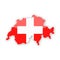 Switzerland Flag Country Contour Vector Icon