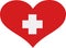 Switzerland flag heart