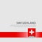 Switzerland flag on white background. Vector banner design, switzerland national poster. Cover for business booklet. Ribbon swiss