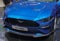 Switzerland; Geneva; March 8, 2018; Blue Ford Mustang front; The