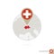 Switzerland map and flag in circle. Map of Switzerland, Switzerl