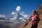 Switzerland - Matterhorn peack, hikers