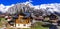 Switzerland nature and travel. Alpine scenery.mountain village Murren