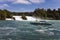 Switzerland,Neuhausen,View of rhine waterfall with tourist boat