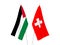 Switzerland and Palestine flags