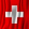 Switzerland realistic waving flag vector illustration. National country background symbol. Independence day
