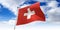 Switzerland - waving flag - 3D illustration