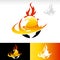 Swoosh Fire Earth Icon