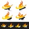 Swoosh Flame Currency Symbols