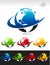 Swoosh Planet Earth Icons