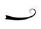 Swoosh typography text tail shape. Calligraphic decoration swish symbol. Retro underline, black stroke or ornament
