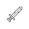 sword, antiques icon. Simple line, outline vector elements of archeology for ui and ux, website or mobile application