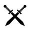 Sword cross vector icon