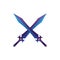 Sword game item vector symbol logo template