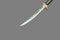 Sword steel blade samurai ancient isolated on gray background