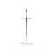 The Sword, vector image. Medieval weapon sketch.
