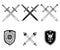 Sword weapon shield arrow viking set