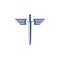 sword wings  logo icon vector illustration design