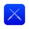 Swords icon digital blue