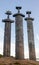 Swords in Rock monument commemorating Battle of Hafrsfjord Stavanger Rogaland Norway Scandinavia