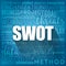 SWOT analysis or SWOT matrix is an acronym for strengths, weaknesses, opportunities, and threats word cloud business background