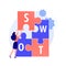 SWOT analysis vector concept metaphor