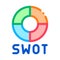 Swot Circle Form Icon Vector Outline Illustration