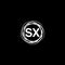 sx Unique abstract geometric logo design
