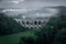 Sychrov stone railway viaduct in liberec region in Czech Republic