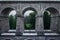 Sychrov stone railway viaduct in liberec region in Czech Republic