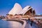 SYDNEY - AUGUST 20, 2018: Sydney Opera House at night. It\\\'s a famous tourist attraction