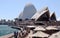 Sydney Australia city skyline tower blocks and opera house.